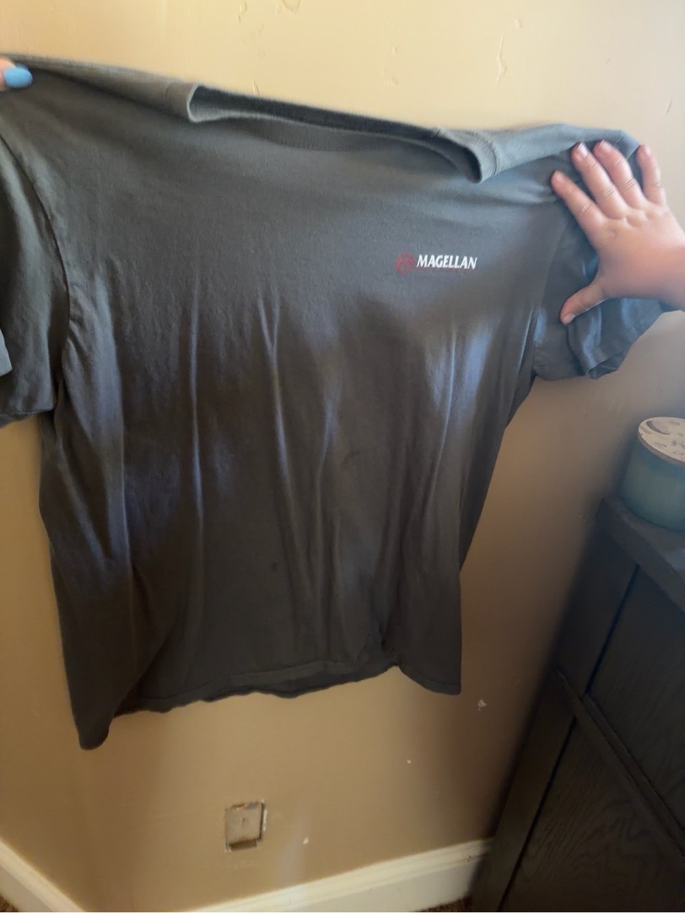 Magellan Outdoors Olive Green Short Sleeve Tee with Small Logo